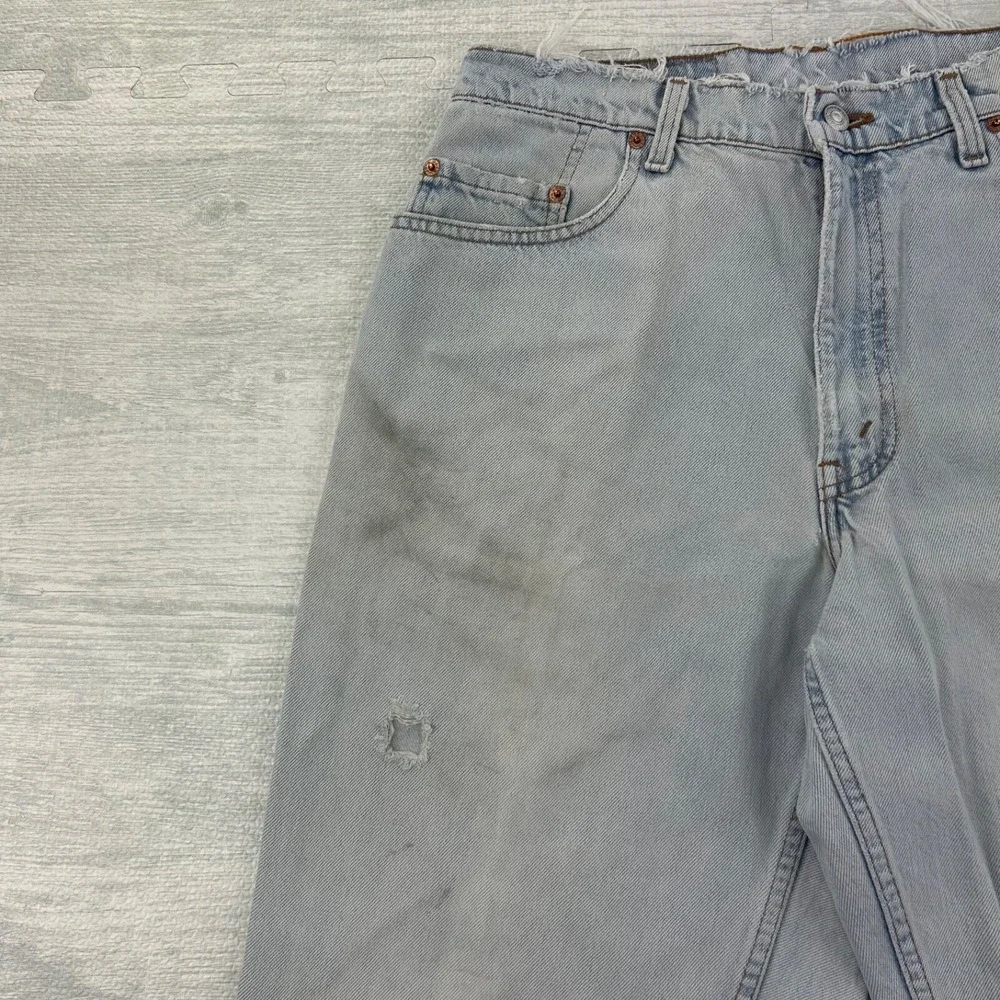 Vintage 90s Levi's 560 Jeans‎ Size 34x32 Blue Light Wash Denim Loose Fit Tapered